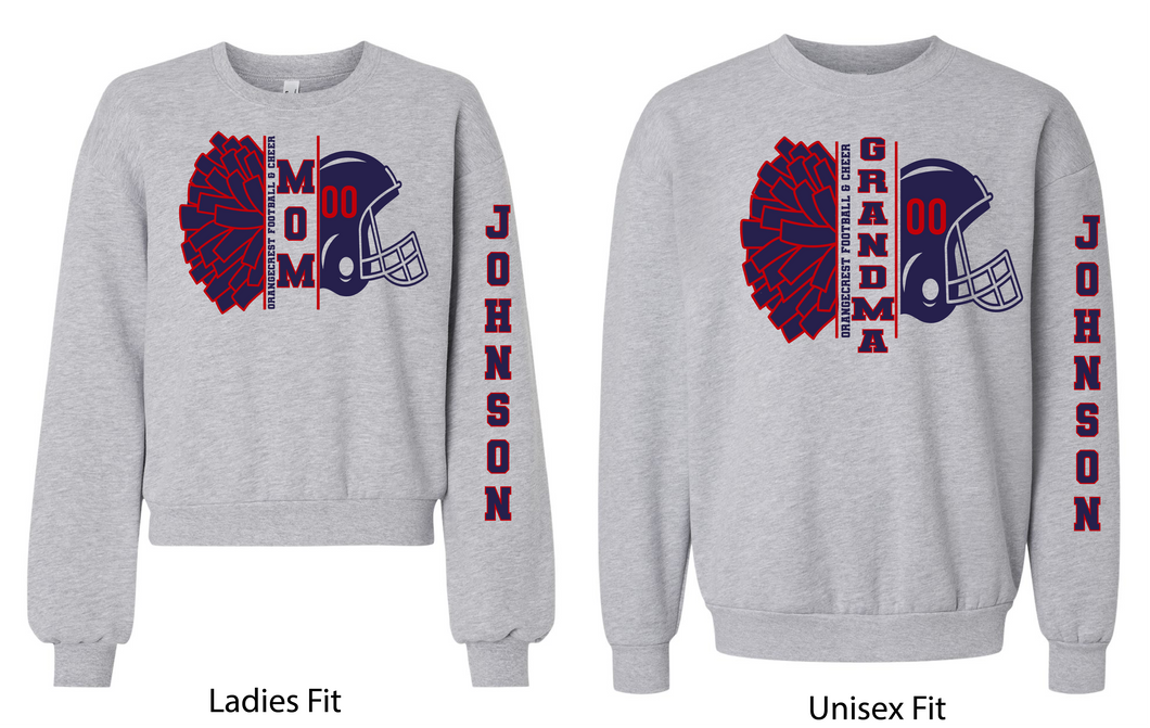 Personalized Football and Cheer Crewneck
