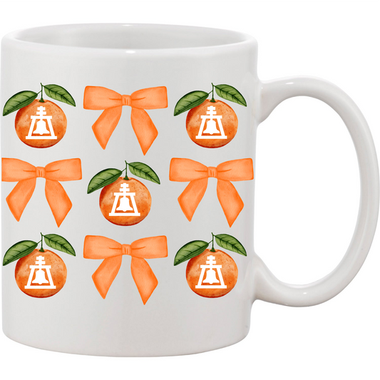 Riverside Raincross Oranges and Bows Mug