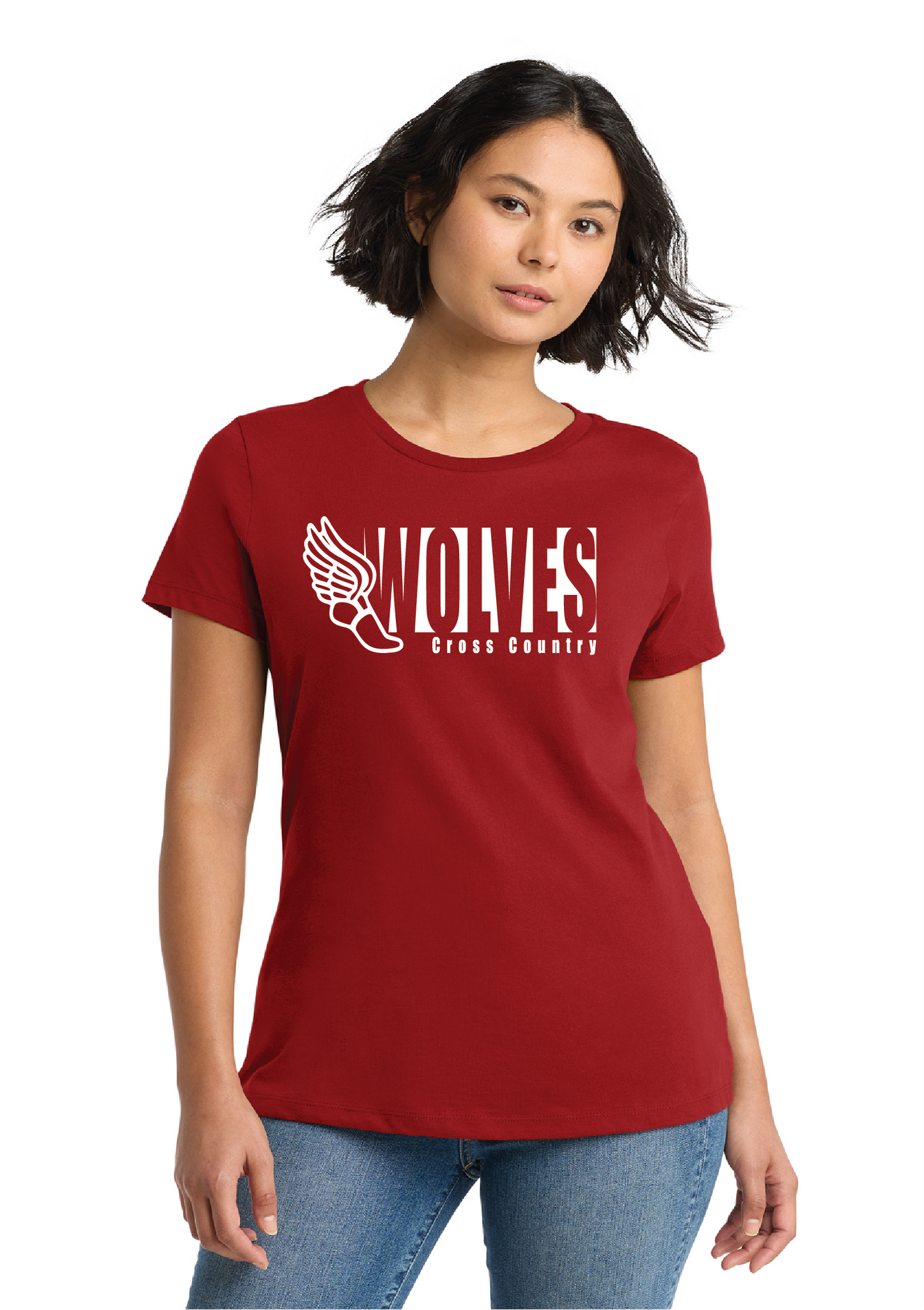 Wolves Cross Country Red Mens and Ladies Tee