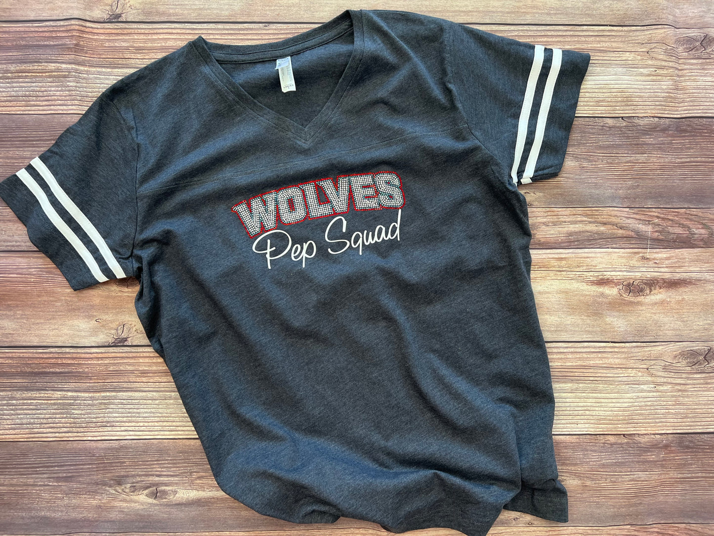 Women's Football VNeck Jersey Bling T