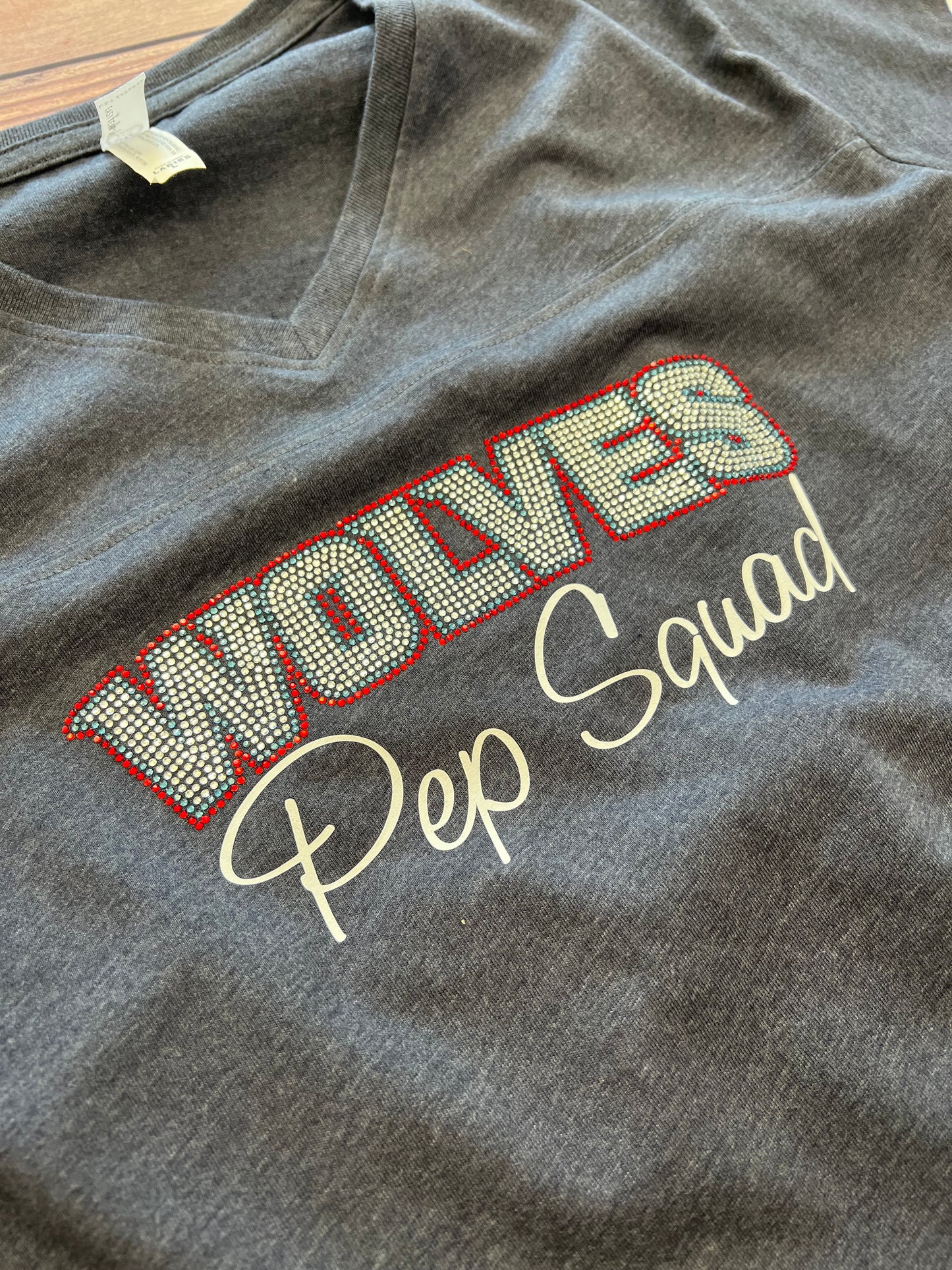 Women's Football VNeck Jersey Bling T