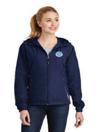 JUSD Ladies Colorblock Hooded Raglan Jacket LST76