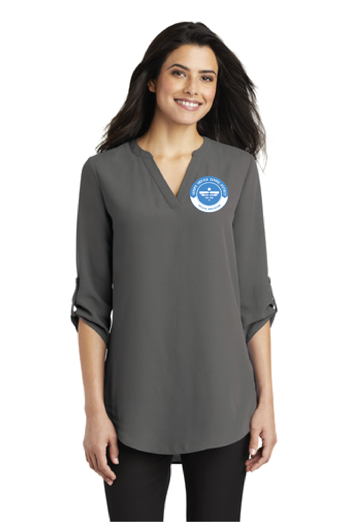 JUSD Port Authority Ladies 3/4-Sleeve Tunic Blouse LW701