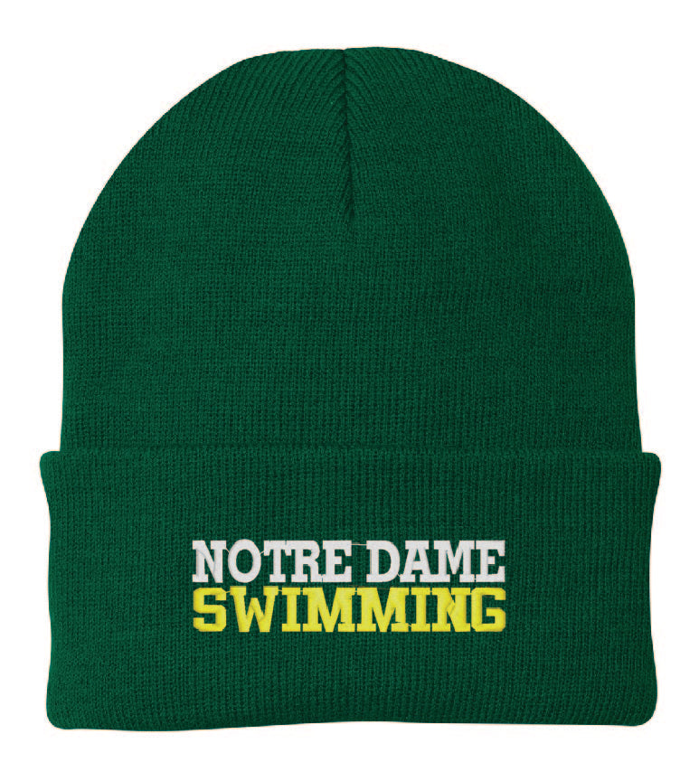 Notre Dame Swimming Beanie