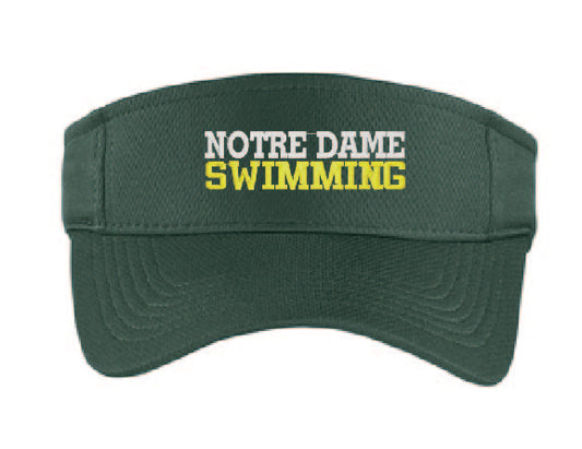 Notre Dame Swimming Visor