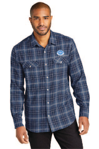 JUSD Long Sleeve Ombre Plaid Shirt W672