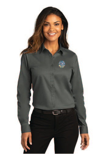 Del Sol Port Authority Long Sleeve SuperPro React Twill Shirt Ladies+Mens