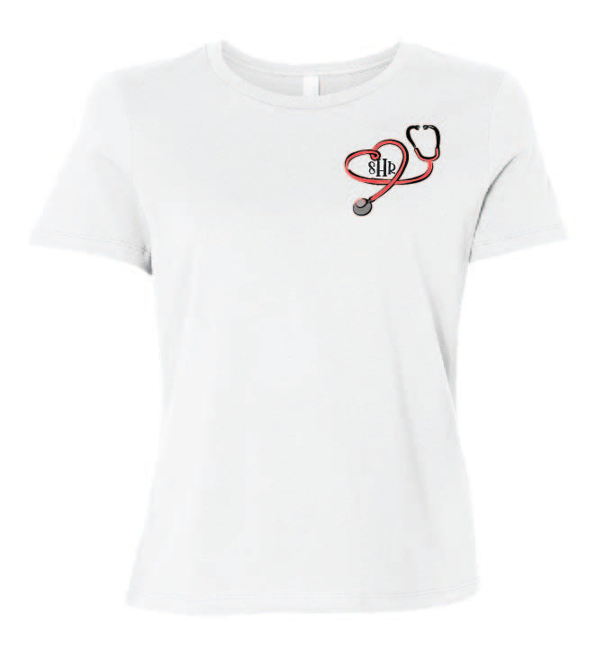 Stethoscope Monogram Tee shirt