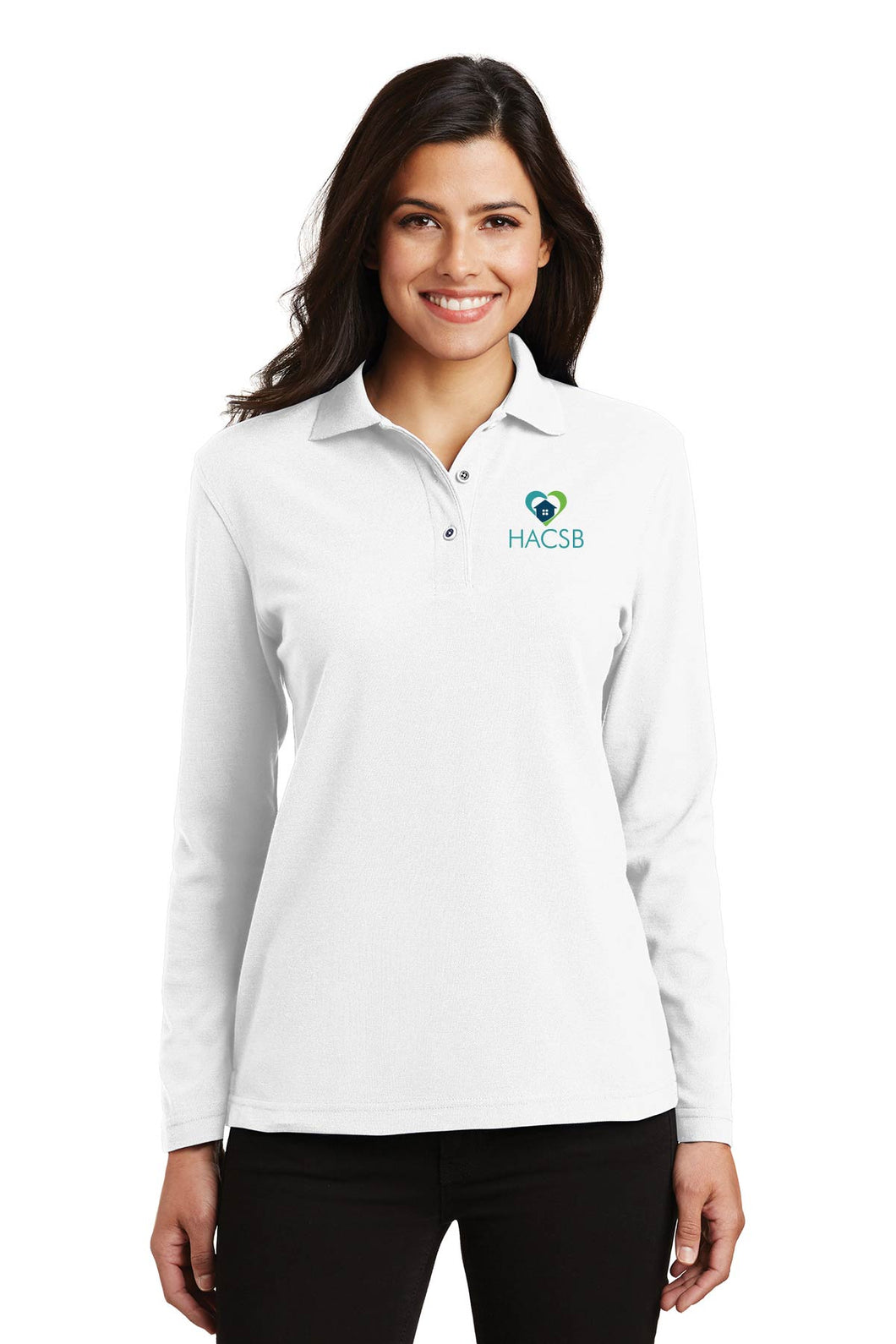 Ladies Silk Touch Long Sleeve Polo HACSB