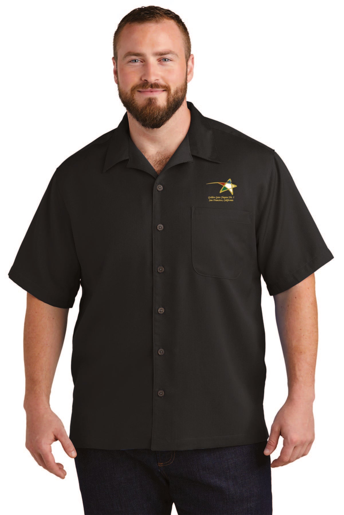 Mens Camp Shirt OES Golden Gate chapter