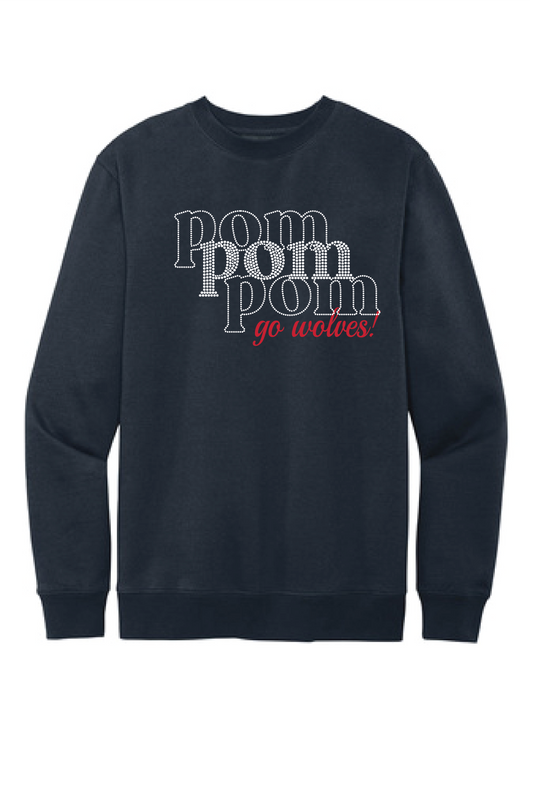 Bling Crewneck sweatshirt-Pom and Cheer