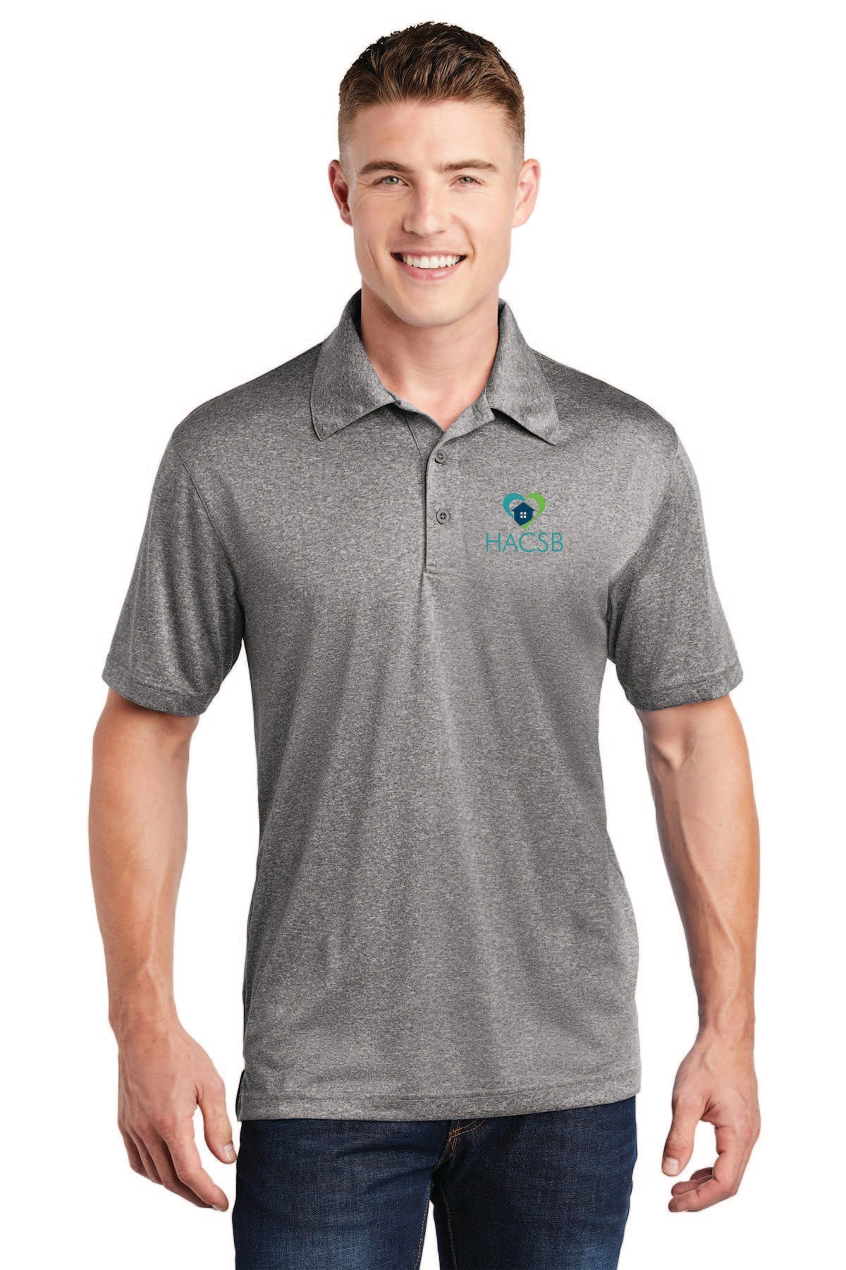 Men's Heather Contender Polo HACSB